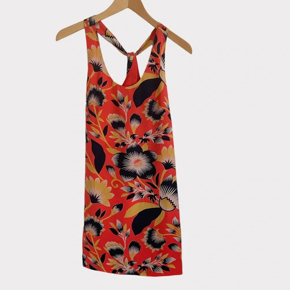 J Crew silk floral print mini dress size 2 - Picture 3 of 7